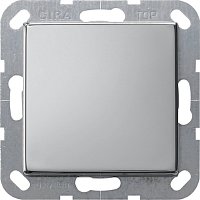 Выключатель кнопочный без рамки Gira System55 1-кл. хром
